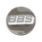 Preview: 1 x BBS 3D Rotation Nabendeckel Ø56mm chrom, Logo grau/weiß - 58071057
